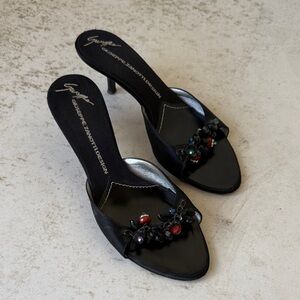 Vintage Giussepe Zanotti Black Kitten Heels